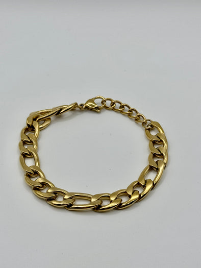 18K Gold Plated Figaro Link Bracelet