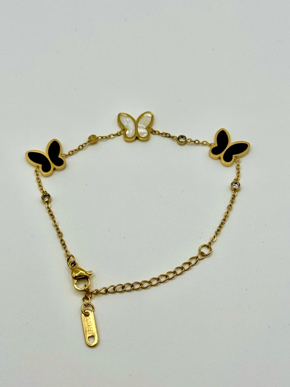 18K Gold Plated Dainty Butterfly Bracelet