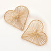 Oversized Metal Wired Heart Shaped Earrings