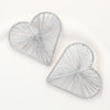 Oversized Metal Wired Heart Shaped Earrings