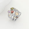 Multi Color Layered Stone Ring