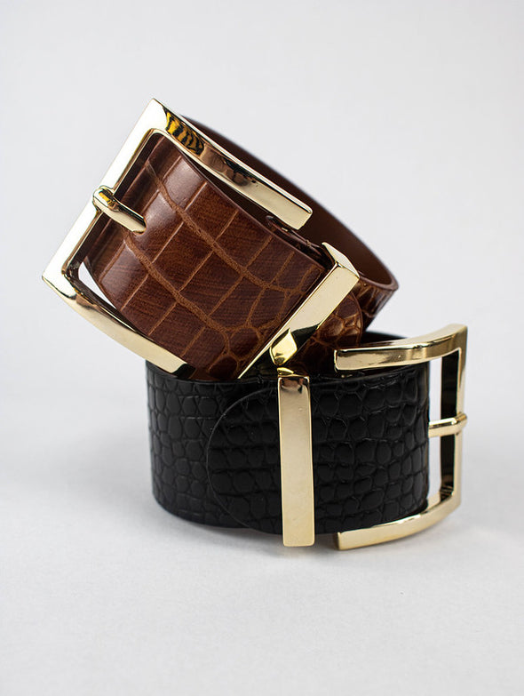 Faux Crocodile Belt Bracelet