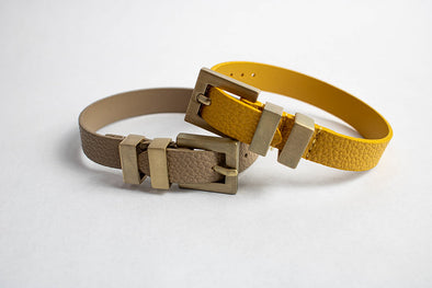 Faux Leather Belt Buckle Wrap Bracelet