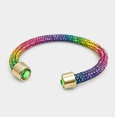 Rainbow Pave Cuff