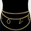 3 ROW CHAIN LINK WAIST BELT